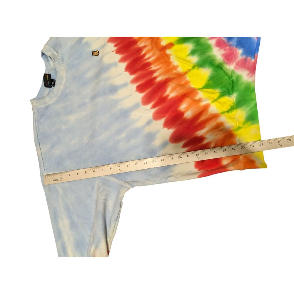 Teddy Fresh In Rainbows Tie Dye Oversized Sweatshirt Large Unisex Discontinued C - Picture 10 of 11